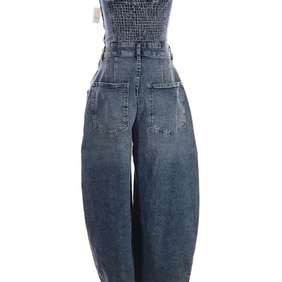NWT Free People We The Free Je Suis Pret Barrel Jumpsuit Denim $148 - Picture 14 of 15